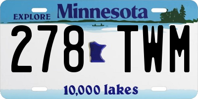 MN license plate 278TWM