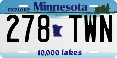 MN license plate 278TWN