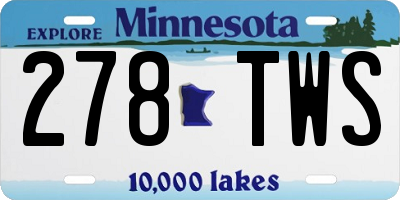 MN license plate 278TWS