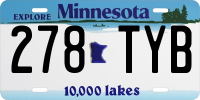 MN license plate 278TYB