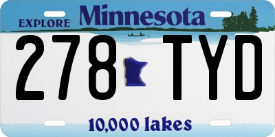 MN license plate 278TYD