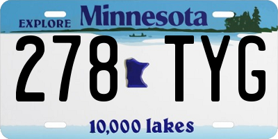 MN license plate 278TYG