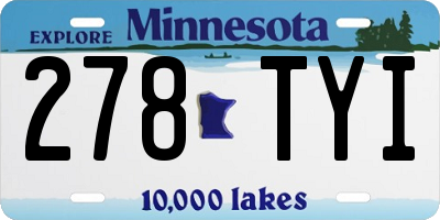 MN license plate 278TYI