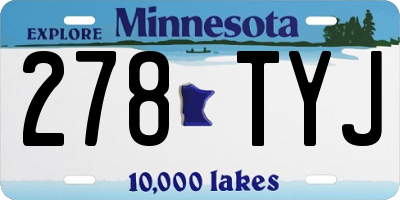 MN license plate 278TYJ
