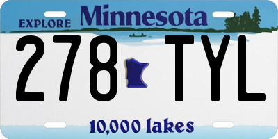 MN license plate 278TYL