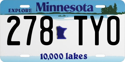 MN license plate 278TYO