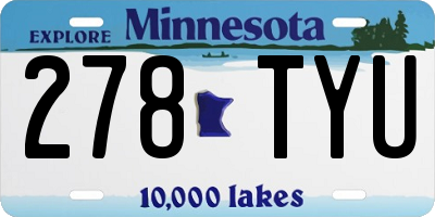 MN license plate 278TYU