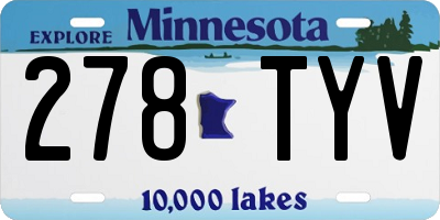 MN license plate 278TYV