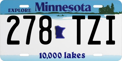 MN license plate 278TZI