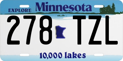 MN license plate 278TZL