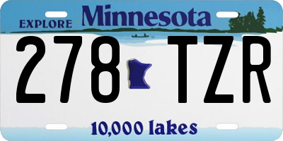 MN license plate 278TZR