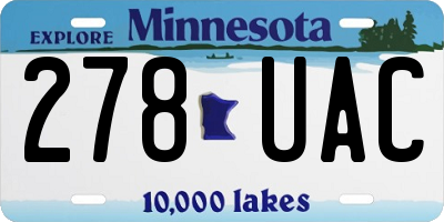 MN license plate 278UAC