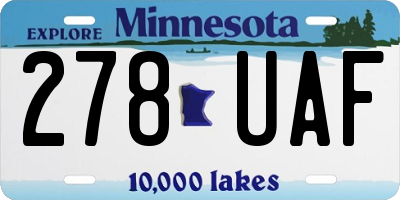 MN license plate 278UAF