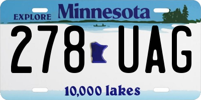 MN license plate 278UAG