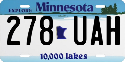 MN license plate 278UAH