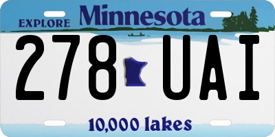 MN license plate 278UAI