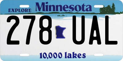 MN license plate 278UAL