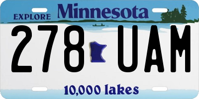 MN license plate 278UAM