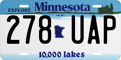 MN license plate 278UAP