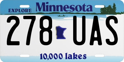 MN license plate 278UAS