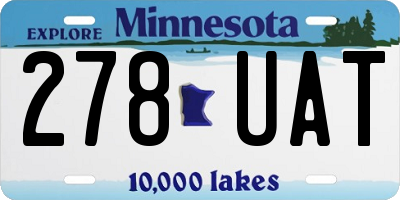 MN license plate 278UAT