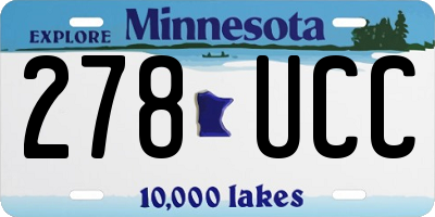 MN license plate 278UCC