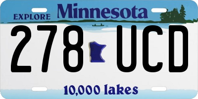 MN license plate 278UCD