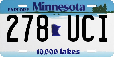 MN license plate 278UCI