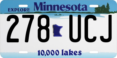 MN license plate 278UCJ