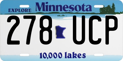 MN license plate 278UCP