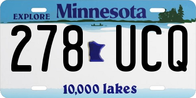MN license plate 278UCQ