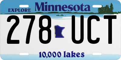 MN license plate 278UCT