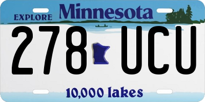 MN license plate 278UCU