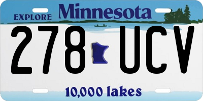 MN license plate 278UCV