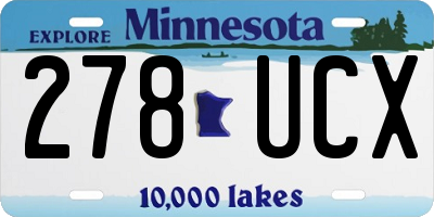 MN license plate 278UCX