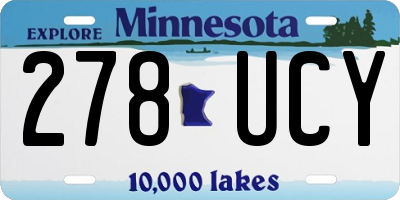 MN license plate 278UCY