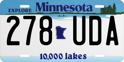 MN license plate 278UDA