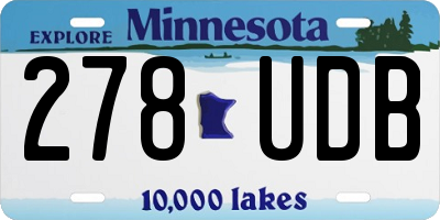MN license plate 278UDB