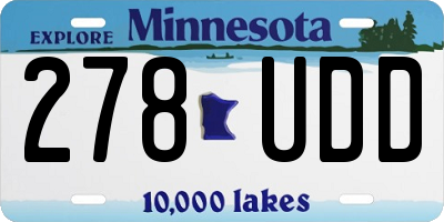 MN license plate 278UDD