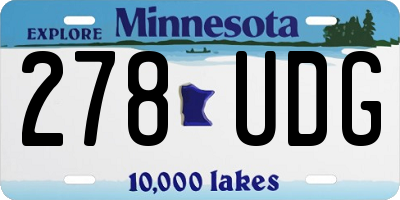 MN license plate 278UDG