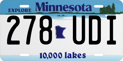 MN license plate 278UDI
