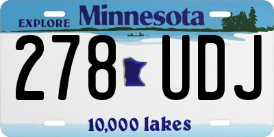 MN license plate 278UDJ