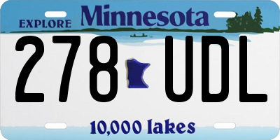 MN license plate 278UDL