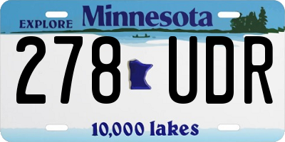 MN license plate 278UDR