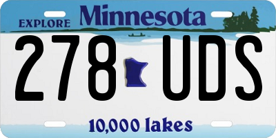 MN license plate 278UDS