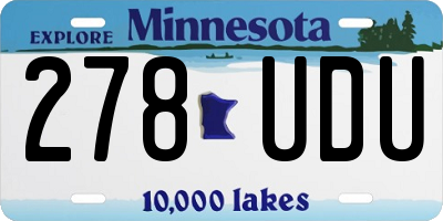 MN license plate 278UDU