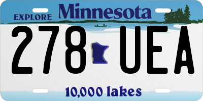 MN license plate 278UEA