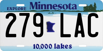 MN license plate 279LAC