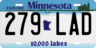 MN license plate 279LAD