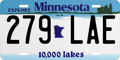 MN license plate 279LAE